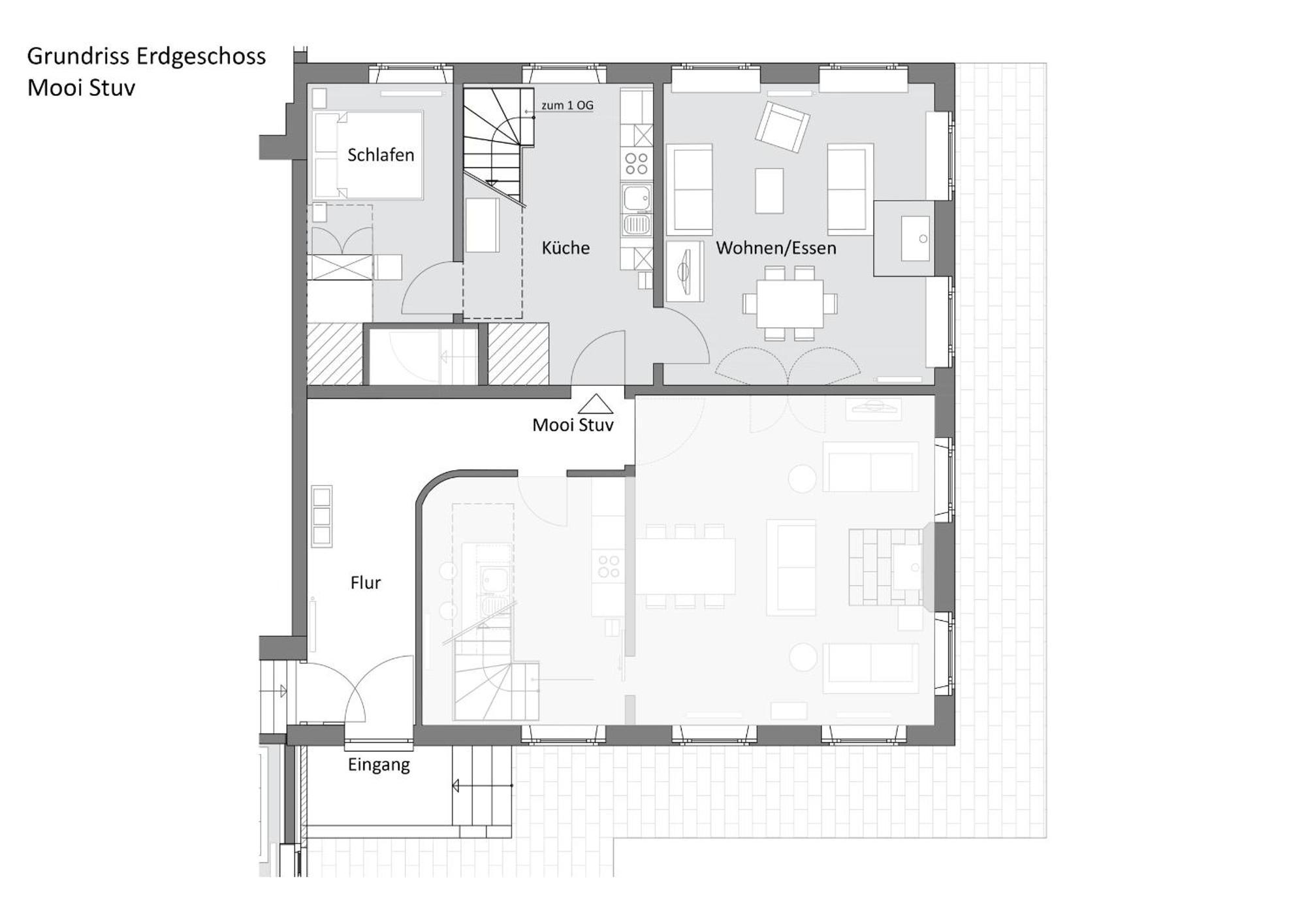 נורדן Mooi Stuv , Maisonettenwohnung , Gulfhof , Kachelofen מראה חיצוני תמונה